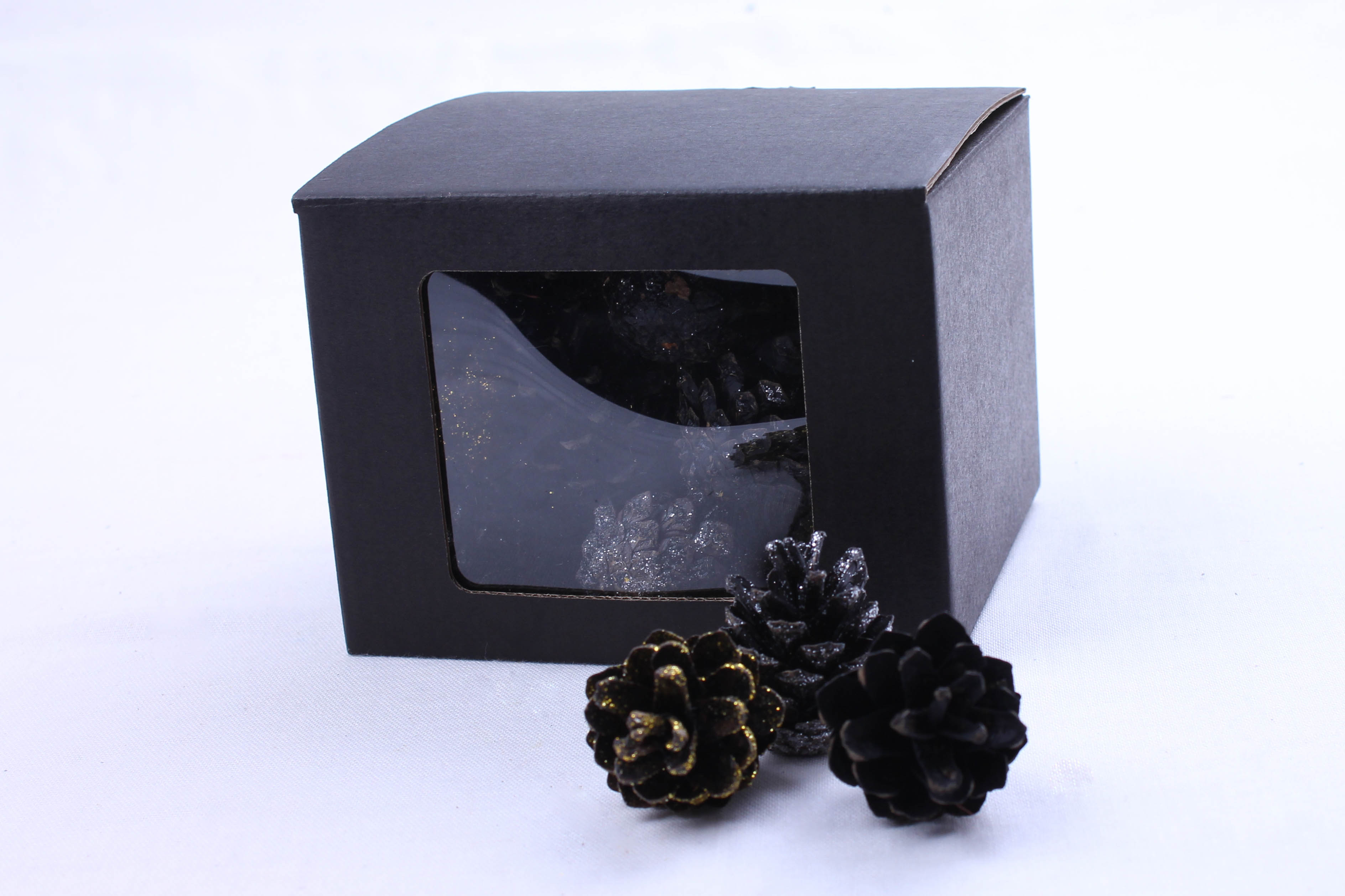 Maritima Cones Mini 4-6cm Black+Glitter - 18Pcs