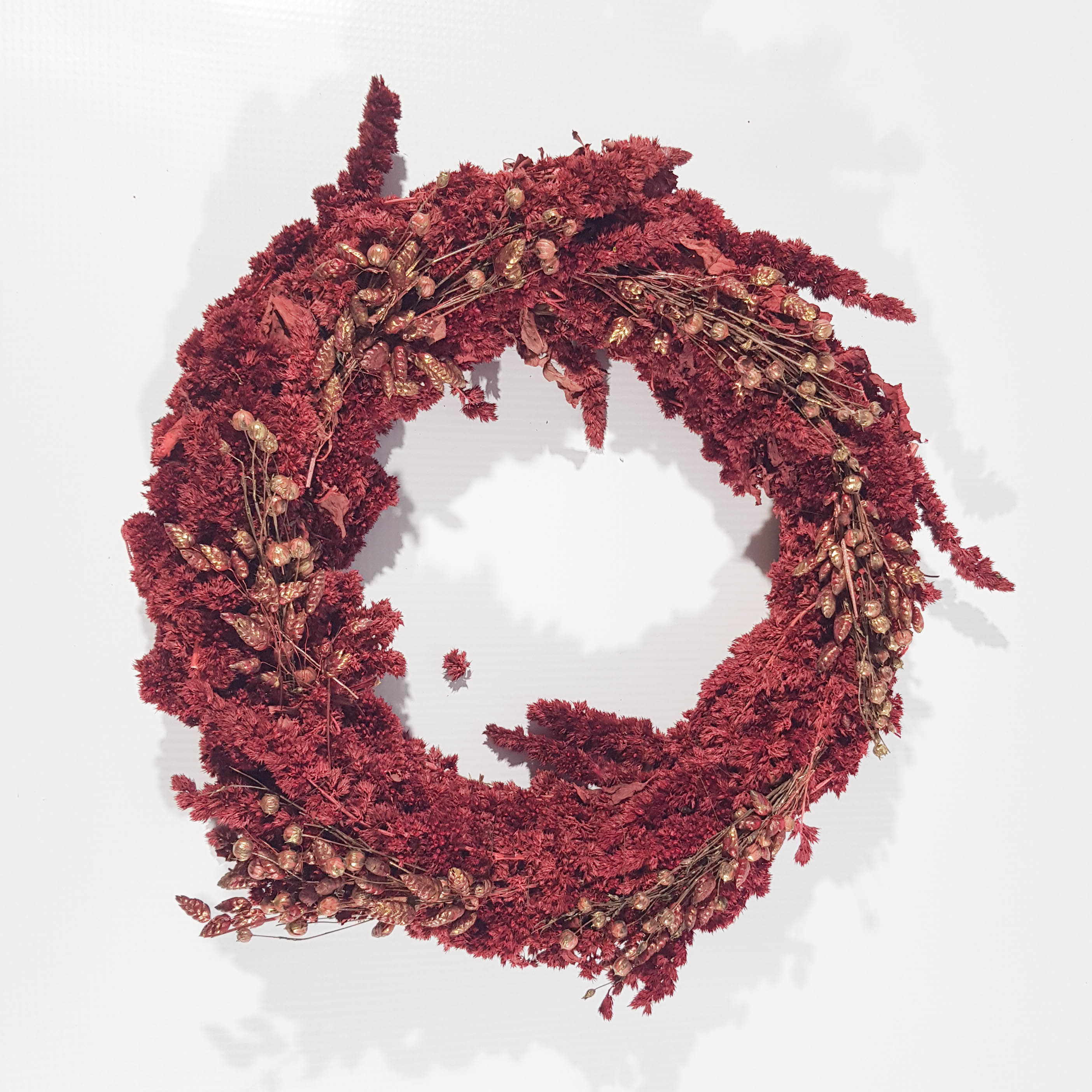 Kranz Amaranthus Bordeaux/GOLD D 30 cm